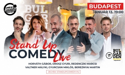 Stand up COMEDY LIVE - BUDAPEST - BulGarden - akár vacsorával | Stand Up Comedy Humortársulat