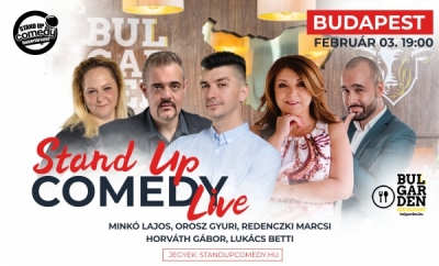 Stand up COMEDY LIVE - BUDAPEST - BulGarden - akár vacsorával | Stand Up Comedy Humortársulat
