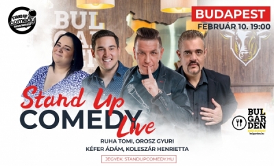 Stand up COMEDY LIVE - BUDAPEST - BulGarden - akár vacsorával | Stand Up Comedy Humortársulat