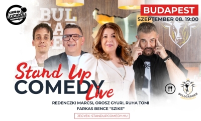 Stand up COMEDY LIVE - BUDAPEST - BullGarden - akár vacsorával | Stand Up Comedy Humortársulat