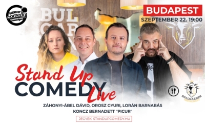Stand up COMEDY LIVE - BUDAPEST - BullGarden - akár vacsorával | Stand Up Comedy Humortársulat