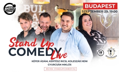 Stand up COMEDY LIVE - BUDAPEST - BullGarden - akár vacsorával | Stand Up Comedy Humortársulat