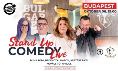 Stand up COMEDY LIVE - BUDAPEST - BullGarden - akár vacsorával | Stand Up Comedy Humortársulat