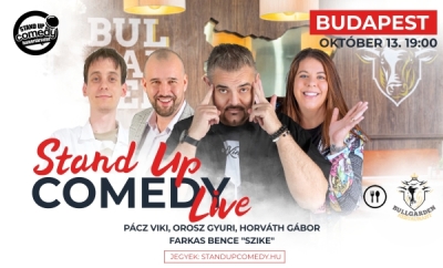 Stand up COMEDY LIVE - BUDAPEST - BullGarden - akár vacsorával | Stand Up Comedy Humortársulat