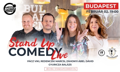Stand up COMEDY LIVE - BUDAPEST - BullGarden - akár vacsorával | Stand Up Comedy Humortársulat