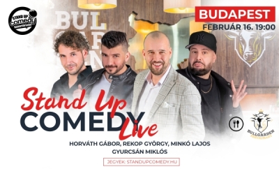 Stand up COMEDY LIVE - BUDAPEST - BullGarden - akár vacsorával | Stand Up Comedy Humortársulat