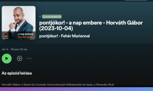 pontjókor! - a nap embere - Horváth Gábor - RADIOCAFÉ PODCAST - SPOTIFY | Stand Up Comedy Humortársulat