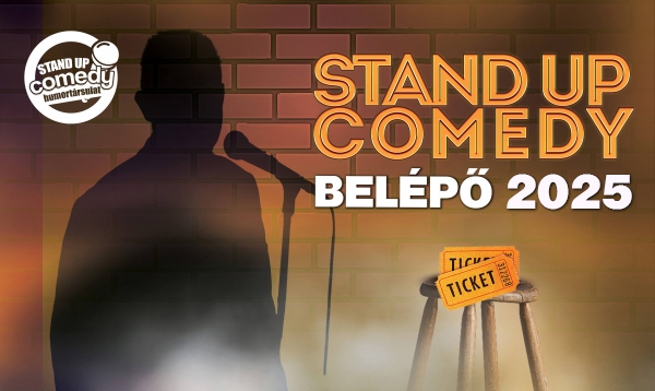 Stand up comedy belépőjegy AJÁNDÉKUTALVÁNY 2025-re 6.900 Ft | Stand Up Comedy Humortársulat
